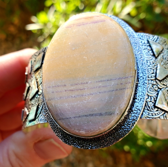 New Mookaite 925 Silver Cuff Bracelet. - Picture 10 of 16